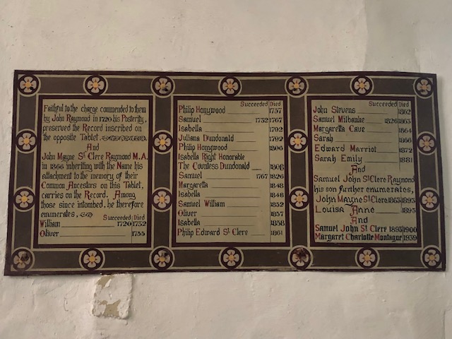 The Memorial Plaque - St Mary's Church