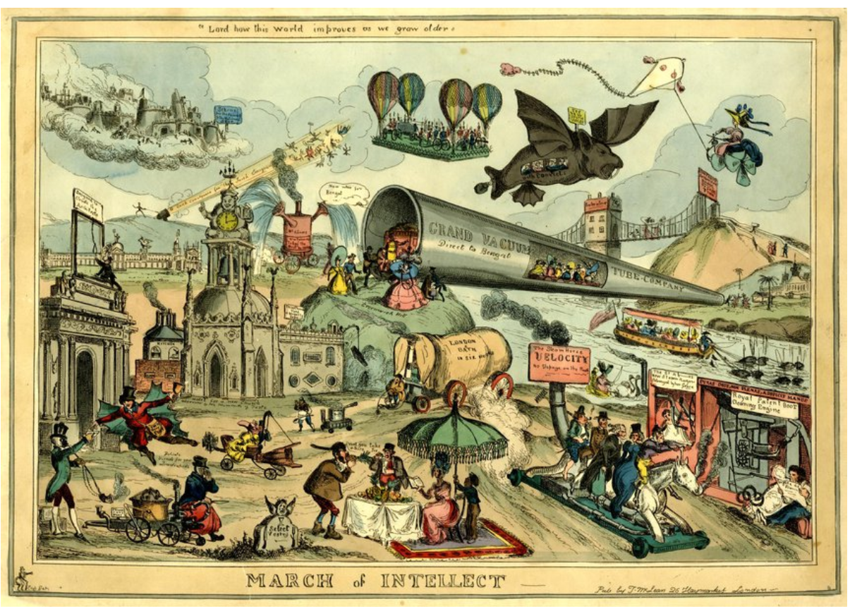 March of Intellect' print by William Heath, c.1828